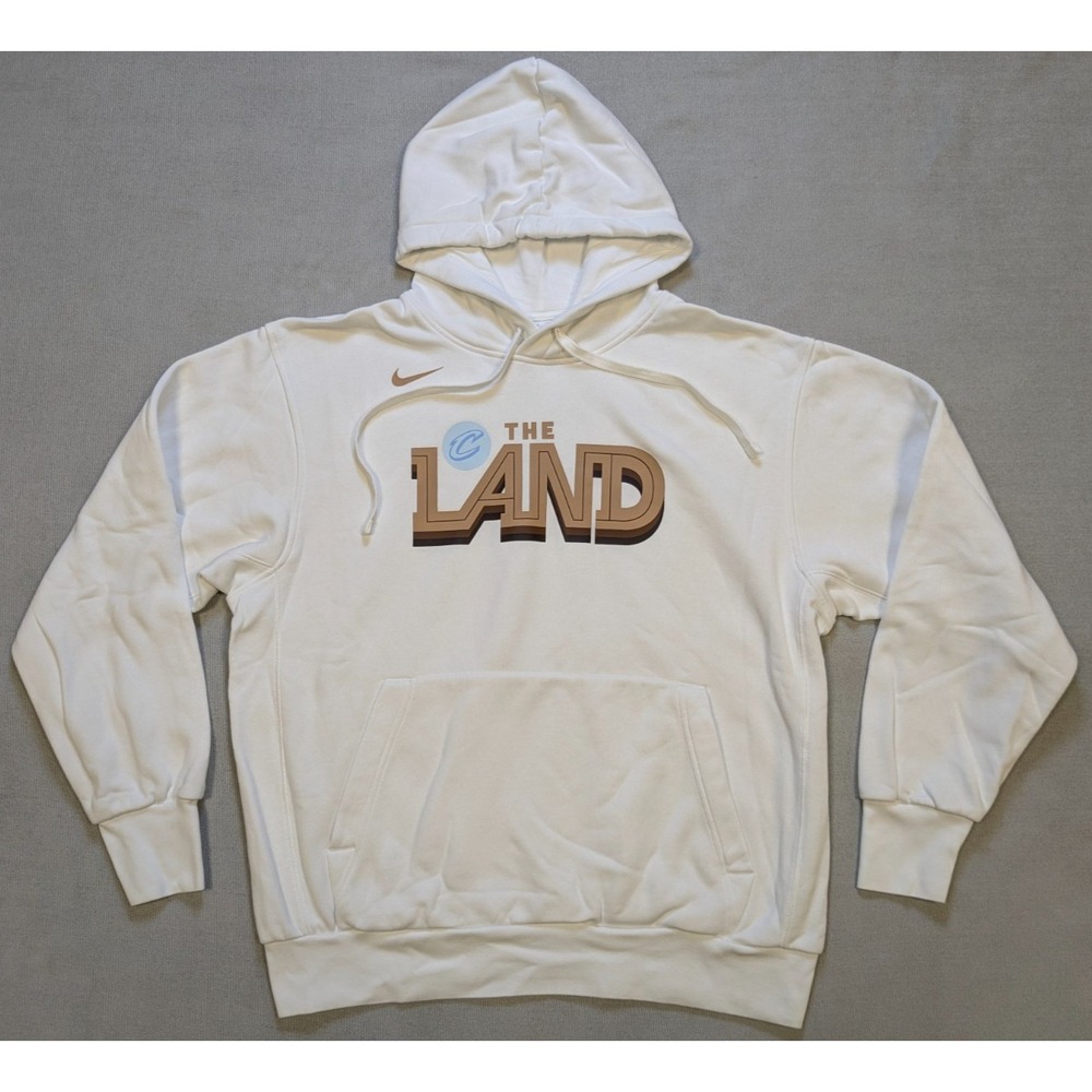 Cleveland Cavaliers Hoodie Mens Large White Nike City Edition Sweatshirt Cavs